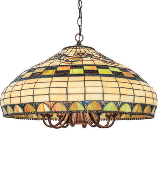 Meyda 23" Wide Tiffany Edwardian Pendant