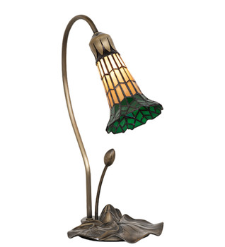 Meyda 16" High Stained Glass Pond Lily Accent Lamp - 251567