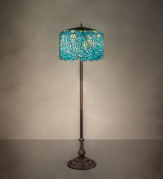 Meyda 62" High Tiffany Wisteria Floor Lamp - 252160