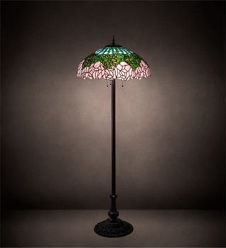 Meyda 62" High Tiffany Cabbage Rose Floor Lamp - 37706