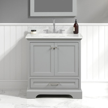 30" Freestanding Bathroom Vanity With Countertop & Undermount Sink - Metal Grey - 027 30 15 CT