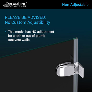 Dreamline Aqua Uno 34 In. W X 58 In. H Frameless Hinged Tub Door - SHDR-3534586-DUP