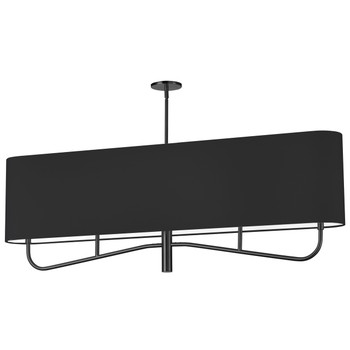 Dainolite 4lt Incan Horizontal Chandelier, Mb W/ Bk Shade - ELN-544HC-MB-797