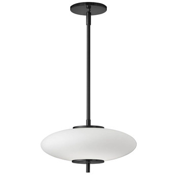 Dainolite 20w Pendant, Mb W/ Opal Glass - MAD-121LEDP-MB