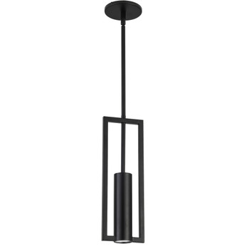 Dainolite 1lt Halogen Pendant, Matte Black - PLN-151P-MB