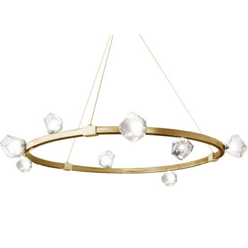 Dainolite 12lt Halogen Chandelier, Agb W/ Clear Gls - PRN-4212C-AGB