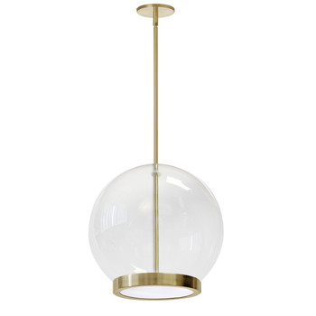 Dainolite 15w Pendant,  Agb W/ Clr Glass - PTS-1215LEDP-AGB