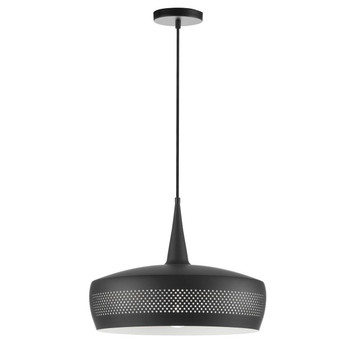 Dainolite 1lt Incandescent Pendant, Matte Black - PXE-161P-MB