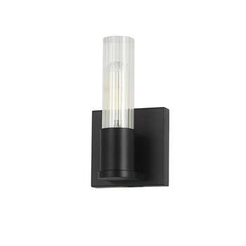 Dainolite 1lt Incand Wall Sconce,  Mb W/ Clr Fluted Glass - TBE-41W-MB