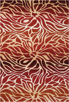 Nourison Contour CON25 Flame Area Rugs