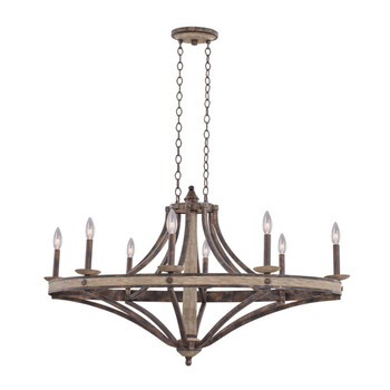 Kalco Coronado 8 Light Oval Chandelier - 7048FG