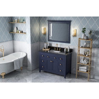 48" Hale Blue Chatham Vanity, Black Granite Vanity Top, Undermount Rectangle Bowl