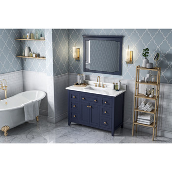 48" Hale Blue Chatham Vanity, Calacatta Vienna Quartz Vanity Top, Undermount Rectangle Bowl