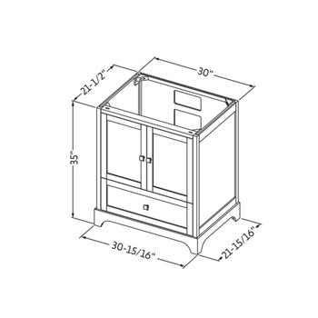 30" White Addington Vanity