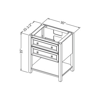 30" Black Adler Vanity