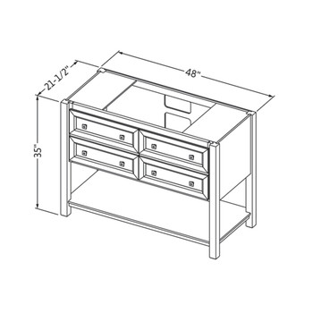 48" White Adler Vanity