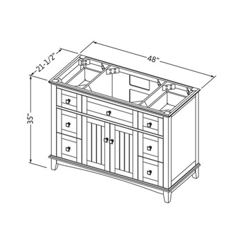 48" White Savino Vanity