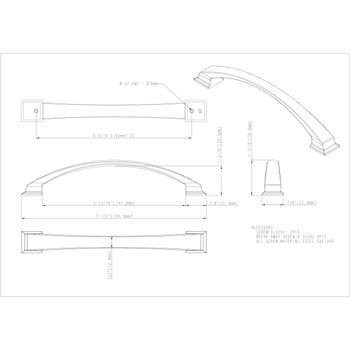 160 mm Center-to-Center Arched Roman Cabinet Pull