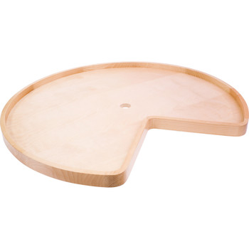 32" Kidney Wood Lazy Susan Individual Shelf With Hole