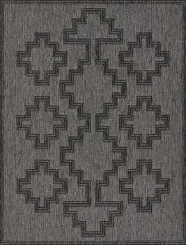 Momeni Hampton HAM-9 Charcoal Machine Made Area Rugs