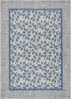 Nourison Garden Party GRD01 Ivory Blue Area Rugs