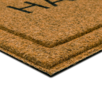 Faux Coir Impressions Mat Natural Machine Made Polyester Area Rug - 1' 6" X 2' 6" Rectangle - B1047 19269