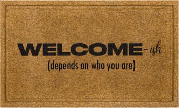 Faux Coir Impressions Mat Natural Machine Made Polyester Area Rug - 1' 6" X 2' 6" Rectangle - B1047 19273