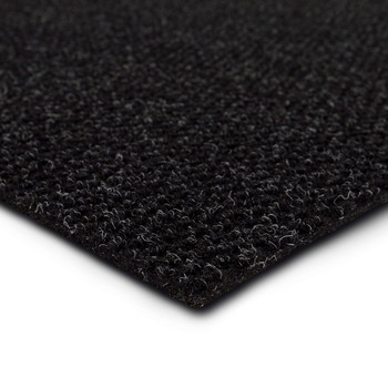 Needlepunch Carpet Tile Charcoal Grey Machine Made Polyester Area Rug - 24"x24" 10pc Bx Square