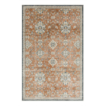 Amada Dark Orange Machine Woven Polyester Area Rugs