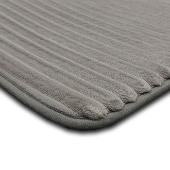 Vienna Bath Soft Silver Machine Made Polyester Area Rugs