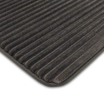 Vienna Bath Grey Flannel Machine Made Polyester Area Rugs