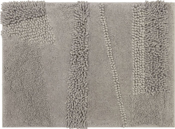 Composition Bath Silver Machine Tufted Cotton Area Rugs