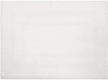 Boardwalk Bath White Machine Tufted Cotton Area Rugs