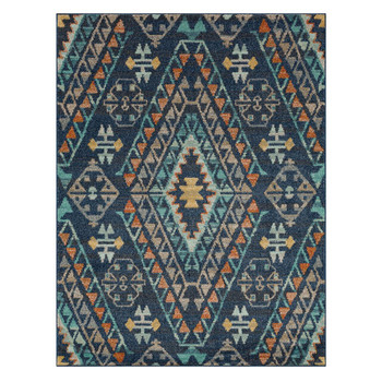 Whimsy Blue Machine Woven Polypropylene Area Rugs - PA305