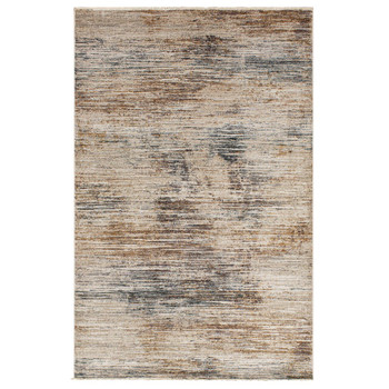 Reverb Cream Machine Woven Polyester Area Rugs - PA316