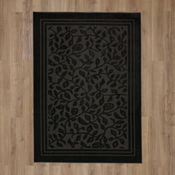 Lifestyle Charcoal Machine Tufted Polyester Area Rugs - V402