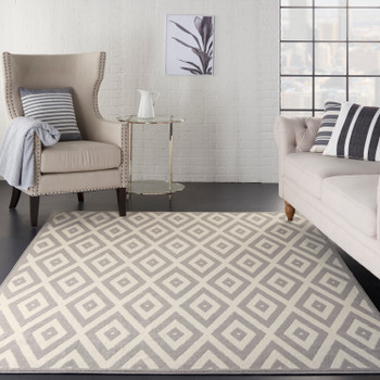 Nourison Grafix GRF18 White/grey Area Rugs