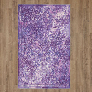 Prismatic Purple Machine Tufted Polyester Area Rugs - Z0136