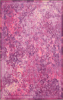 Prismatic Plum Machine Tufted Polyester Area Rugs - Z0136