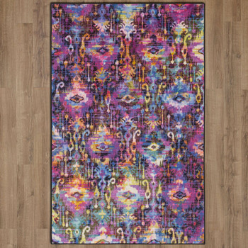 Prismatic Purple Machine Tufted Polyester Area Rugs - Z0140