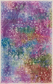 Prismatic Purple Machine Tufted Polyester Area Rugs - Z0168