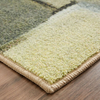 Prismatic Yellow Machine Tufted Polyester Area Rugs - Z0185