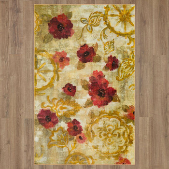 Prismatic Gold Machine Tufted Polyester Area Rugs - Z0200