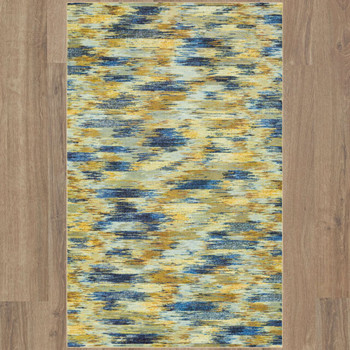 Prismatic Tan Machine Tufted Polyester Area Rugs - Z0212