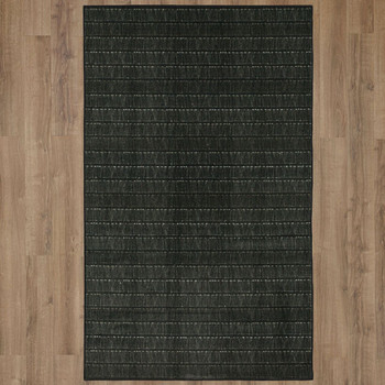 Prismatic Charcoal Machine Tufted Polyester Area Rugs - Z0219