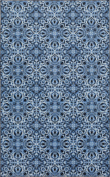 Prismatic Navy Machine Tufted Polyester Area Rugs - Z0246
