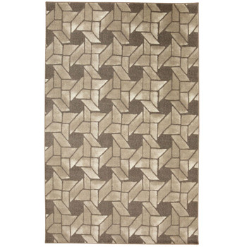Prismatic Grey Machine Tufted Polyester Area Rugs - Z0249