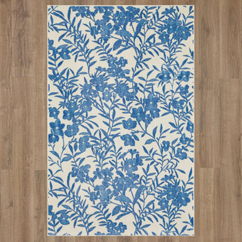 Prismatic Blue Machine Tufted Polyester Area Rugs - Z0274