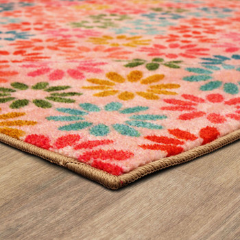 Prismatic Pink Machine Tufted Polyester Area Rugs - Z0292