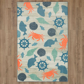 Prismatic Seaside Machine Tufted Polyester Area Rugs - Z0296